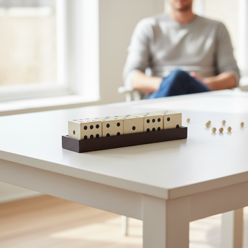 Churchill Games White And Black 5 Dice Set