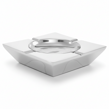 Churchill Nickel Finish Square Ashtray