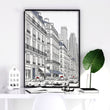 City Wall Art Paris Street Scenes with Eiffel Tower Line Drawing | Set of 2