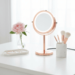 Clara Rose Gold LED Table Mirror
