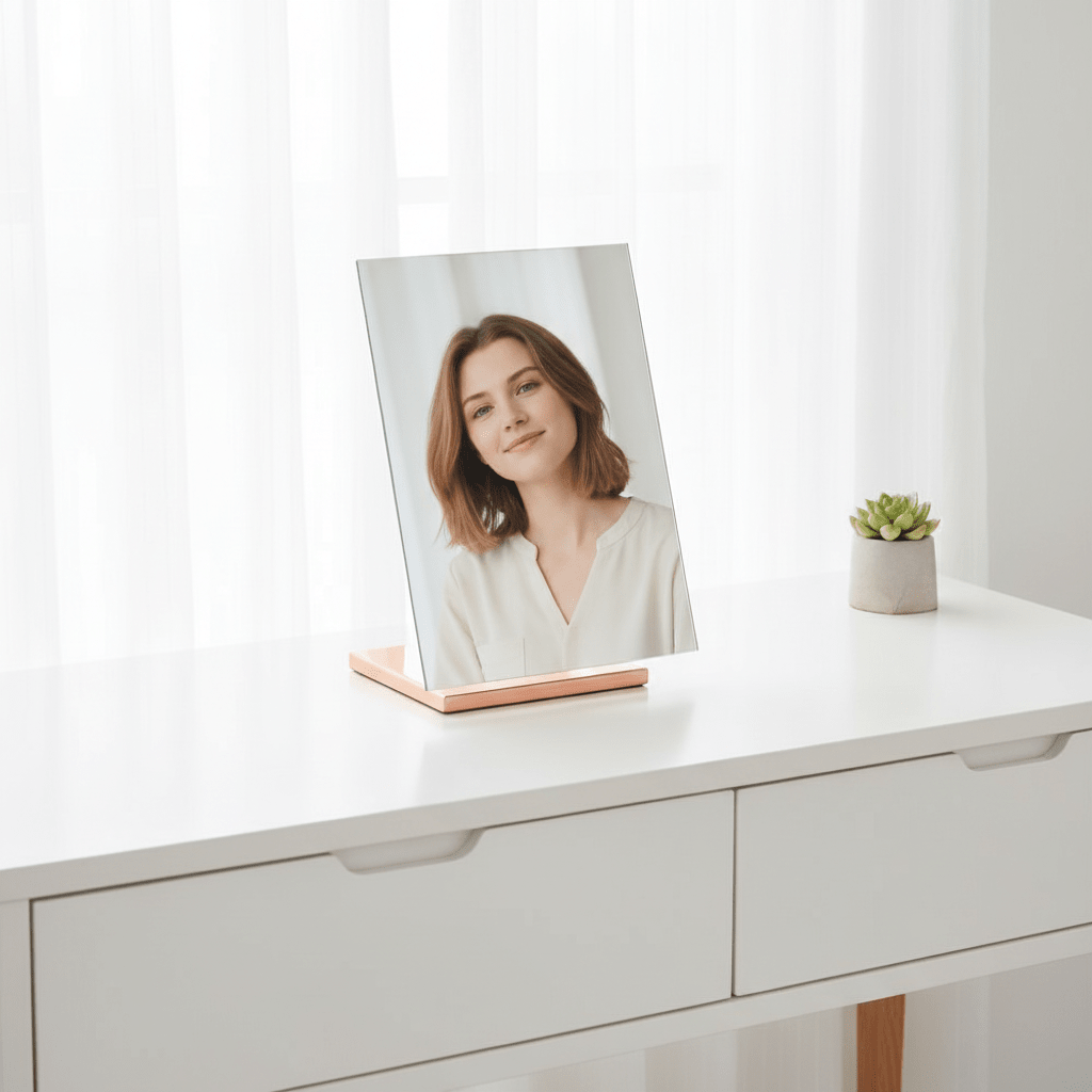 Clara Rose Gold Table Mirror
