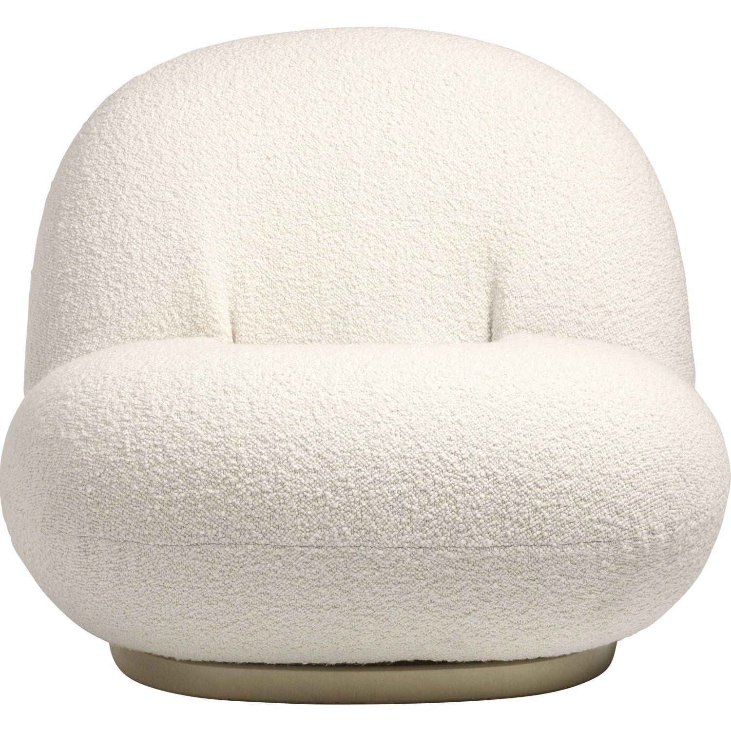 Classic Boucle Pacha Lounge Chair, Gold Base
