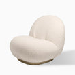 Classic Boucle Pacha Lounge Chair, Gold Base