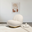 Classic Boucle Pacha Lounge Chair, Gold Base