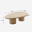 Clio Art Deco Coffee Table, Oval, Marble