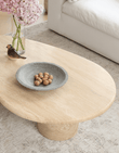 Clio Art Deco Coffee Table, Oval, Marble