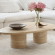 Clio Art Deco Coffee Table, Oval, Marble