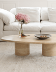 Clio Art Deco Coffee Table, Oval, Marble