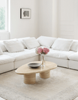 Clio Art Deco Coffee Table, Oval, Marble