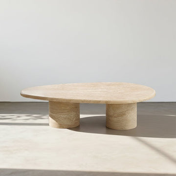 Clio Art Deco Coffee Table, Oval, Marble
