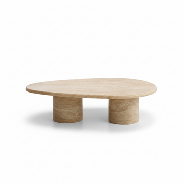 Clio Art Deco Coffee Table, Oval, Marble