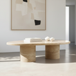 Clio Art Deco Coffee Table, Oval, Marble