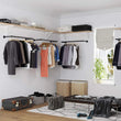 Clothes Rack Clothes Hanger Pole, Garment Bar, Closet Organizer, Garment Hanging Rod, Super Strong Bearing Metal Pipe, 2X