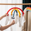 Clothes Rack Creative Rainbow Rotating Racks Multifunctional Three-layer Bed Sheet Drying Rack Clothes Hanger With Pants Clip