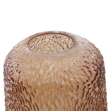 Colbie Large Embossed Amber Glass Vase