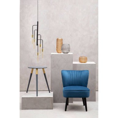 Colbie Large Embossed Amber Glass Vase