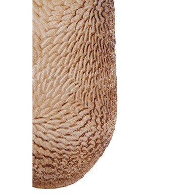 Colbie Large Embossed Amber Glass Vase