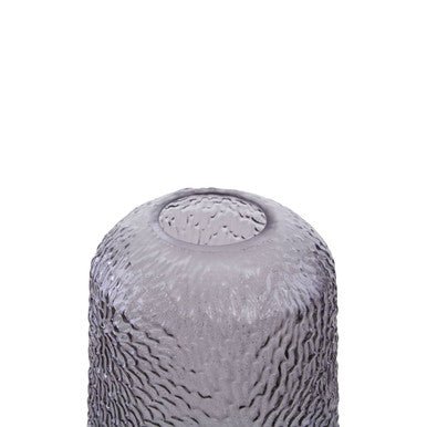 Colbie Large Embossed Grey Glass Vase