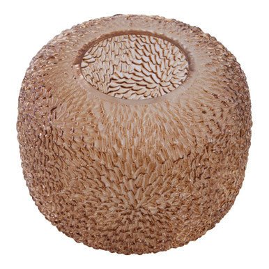 Colbie Small Embossed Amber Glass Vase