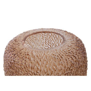 Colbie Small Embossed Amber Glass Vase