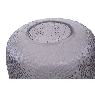 Colbie Small Embossed Grey Glass Vase