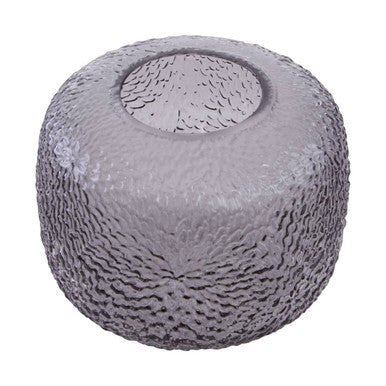 Colbie Small Embossed Grey Glass Vase