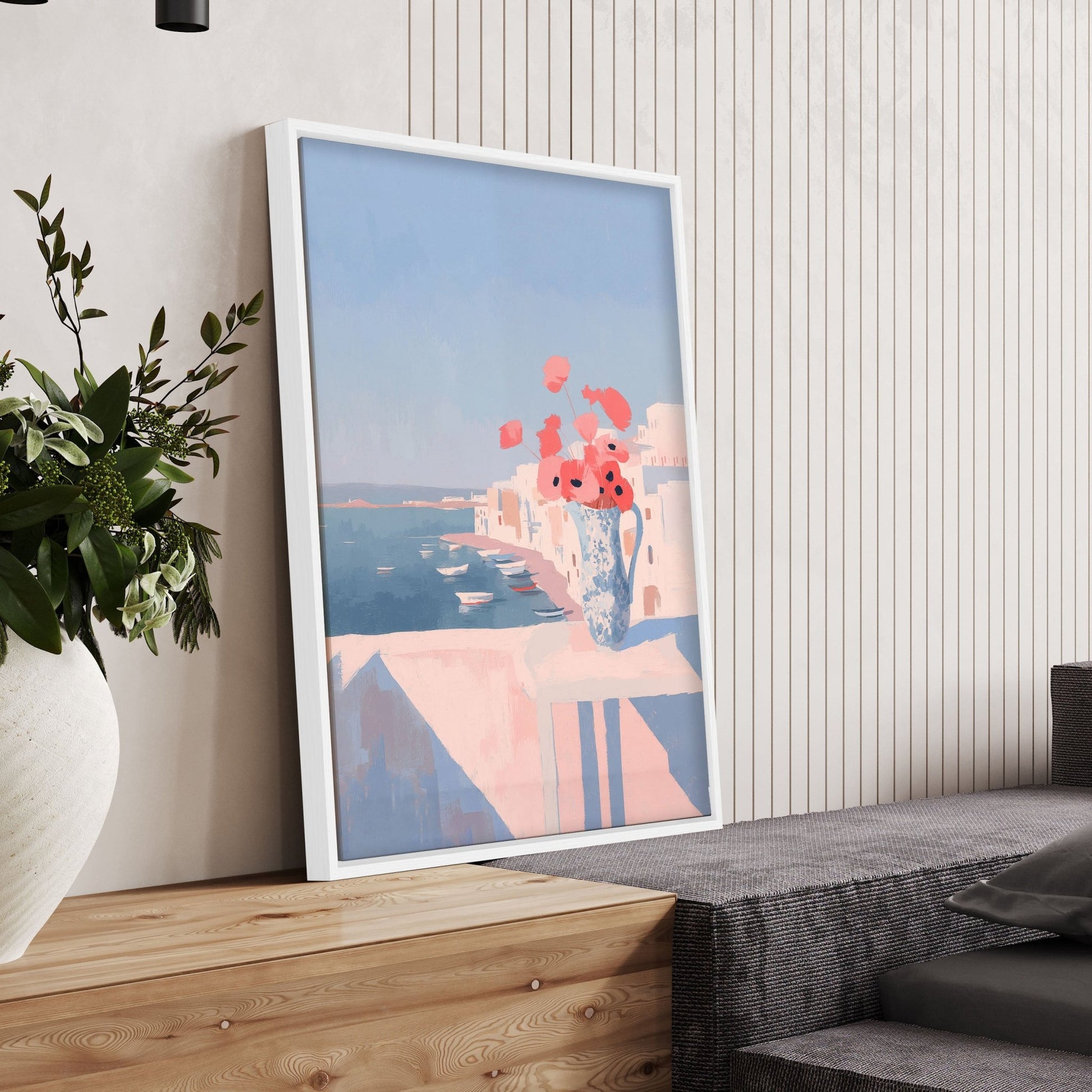 Colorful Living Room Walls | Set of 3 Italian Lifestyle Wall art Prints