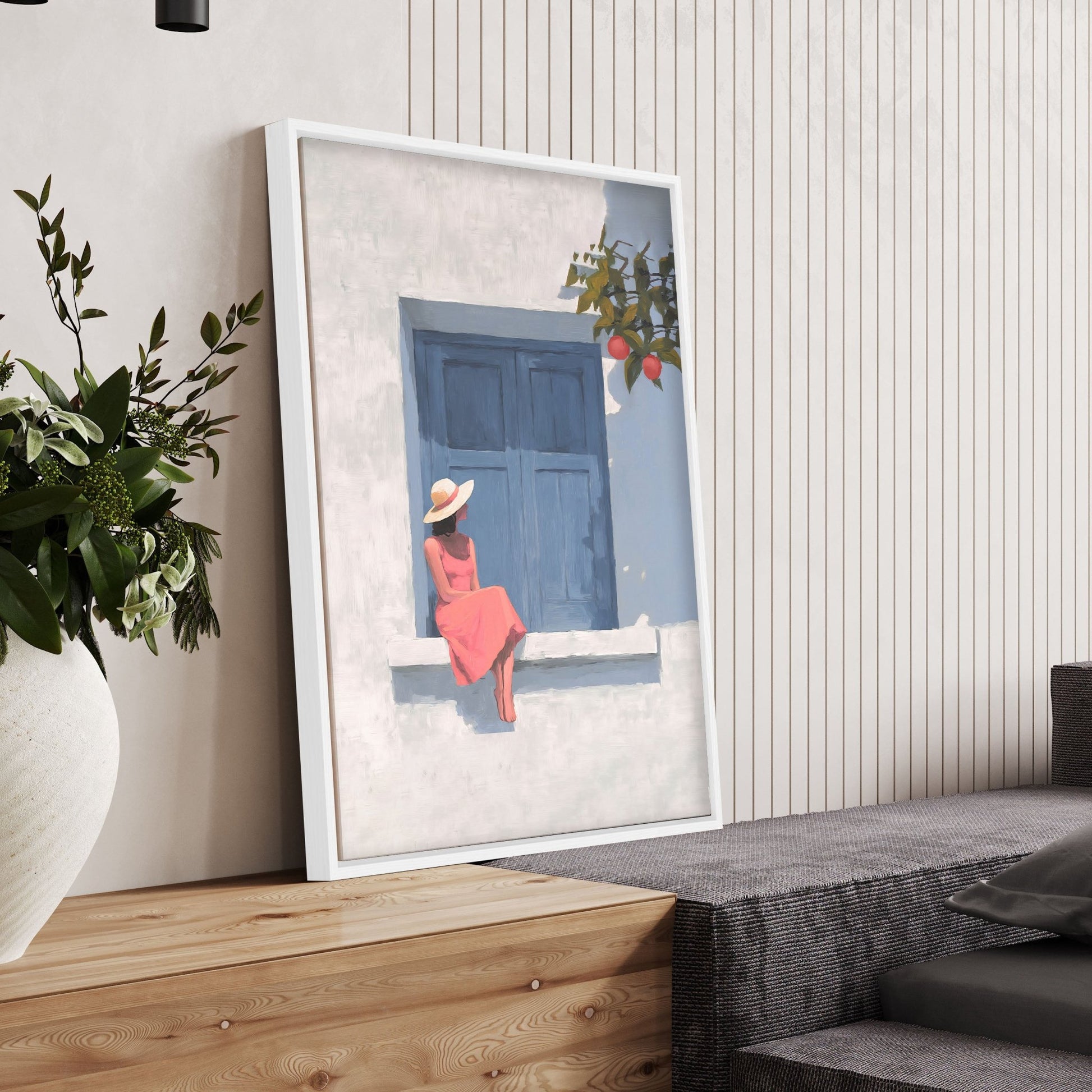 Colorful Living Room Walls | Set of 3 Italian Lifestyle Wall art Prints