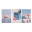 Colorful Living Room Walls | Set of 3 Italian Lifestyle Wall art Prints