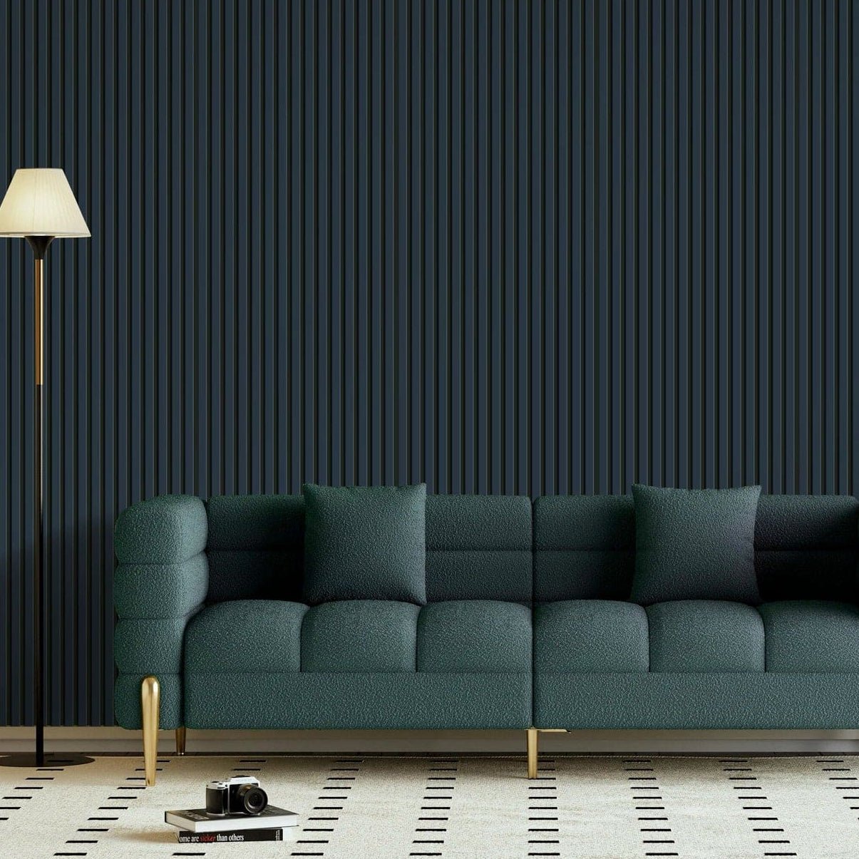 Coloured Acoustic Slatted Wall Panels