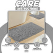 Como 2 Piece Grey Bath Mat & Pedestal Set Non - Slip Super Absorbent Cotton Bathroom Mats