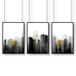 Contemporary Art For Walls | Set of 3 Urban Skyscrapers Wall art Prints