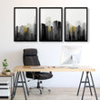 Contemporary Art For Walls | Set of 3 Urban Skyscrapers Wall art Prints