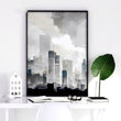 Contemporary Art Wall Decor | Set of 3 Urban Skyscrapers Wall art Prints