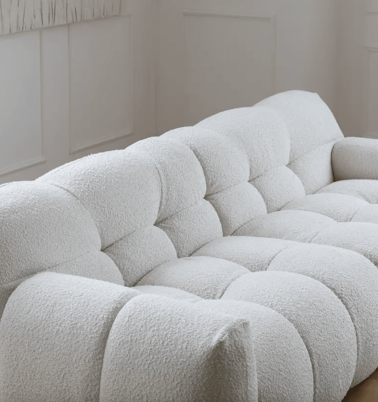 Cora Three Seater Sofa, Boucle