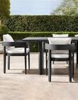 Cortez Outdoor Dining Table Set, Black