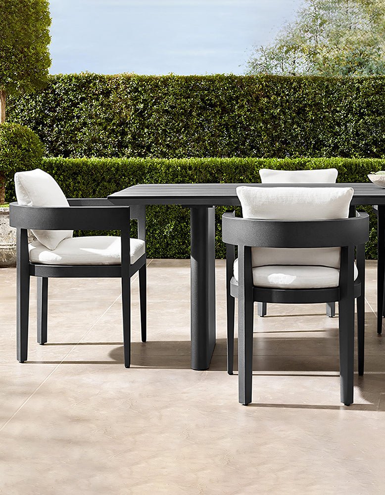 Cortez Outdoor Dining Table Set, Black