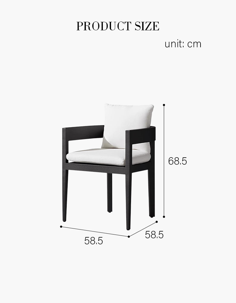 Cortez Outdoor Dining Table Set, Black