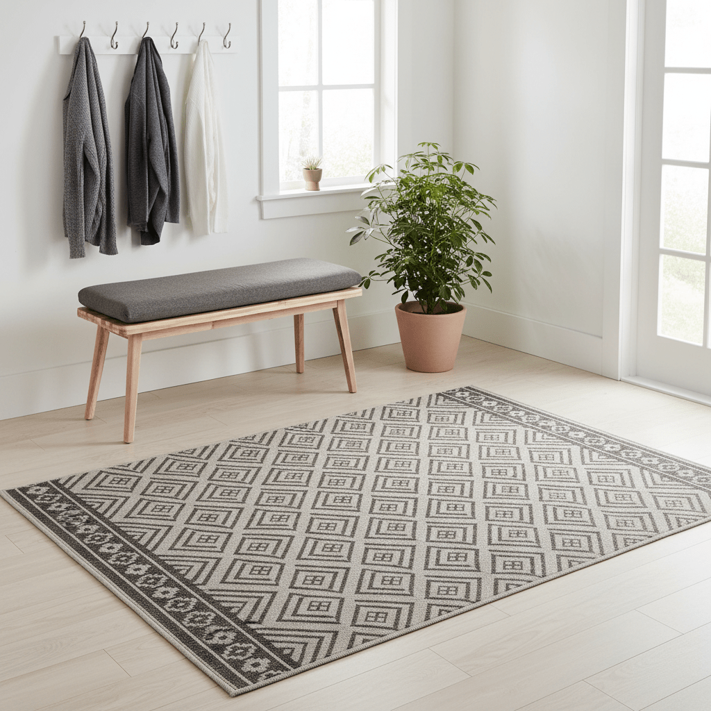 County Geo Grey Indoor/Outdoor Rug | 11344A