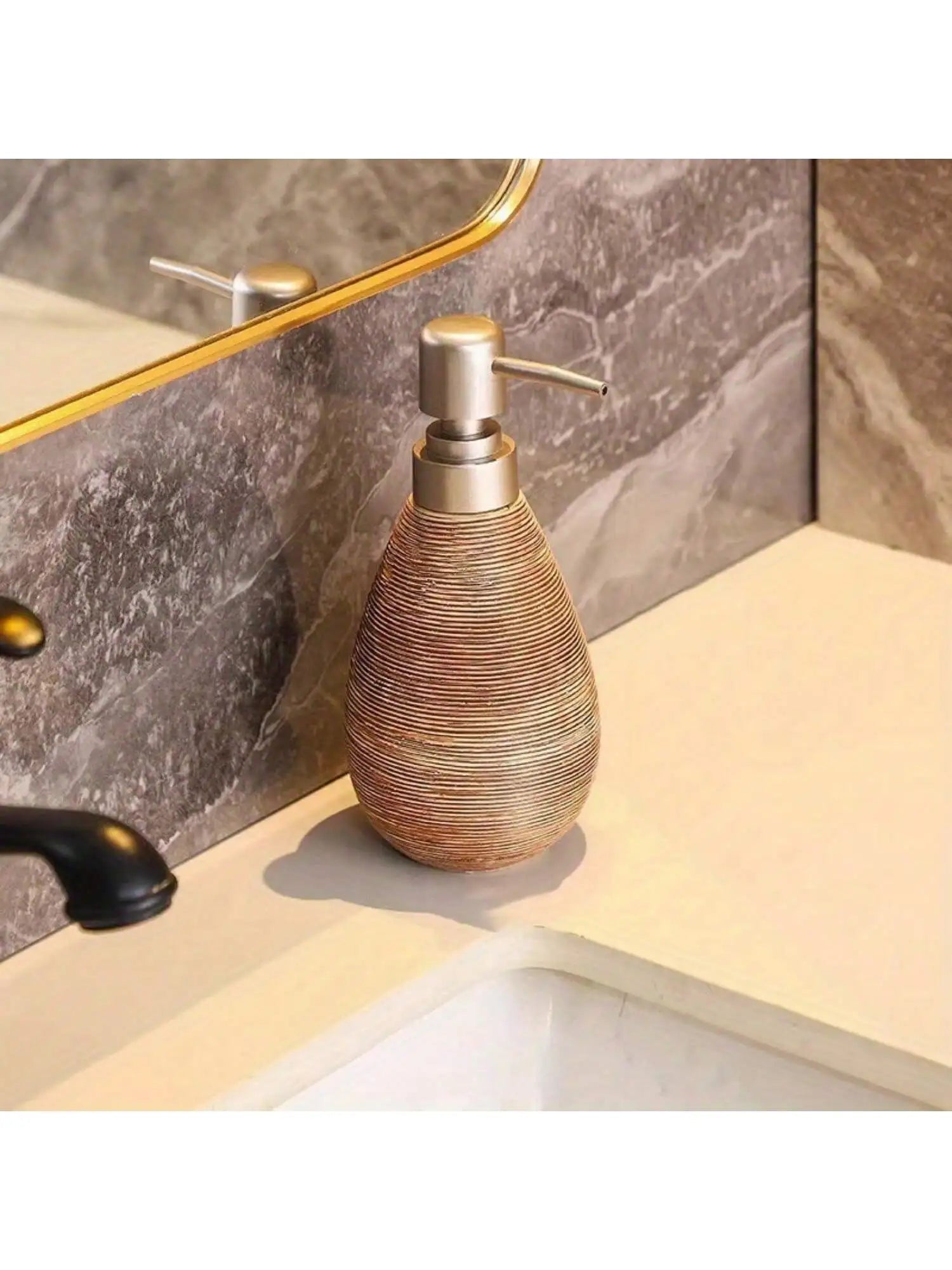 Creative Retro Style Ceramic Push - Type Soap Dispenser With Pump, Hand Soap Bottle, Suitable For Bathrooms Kitchens And Toilets