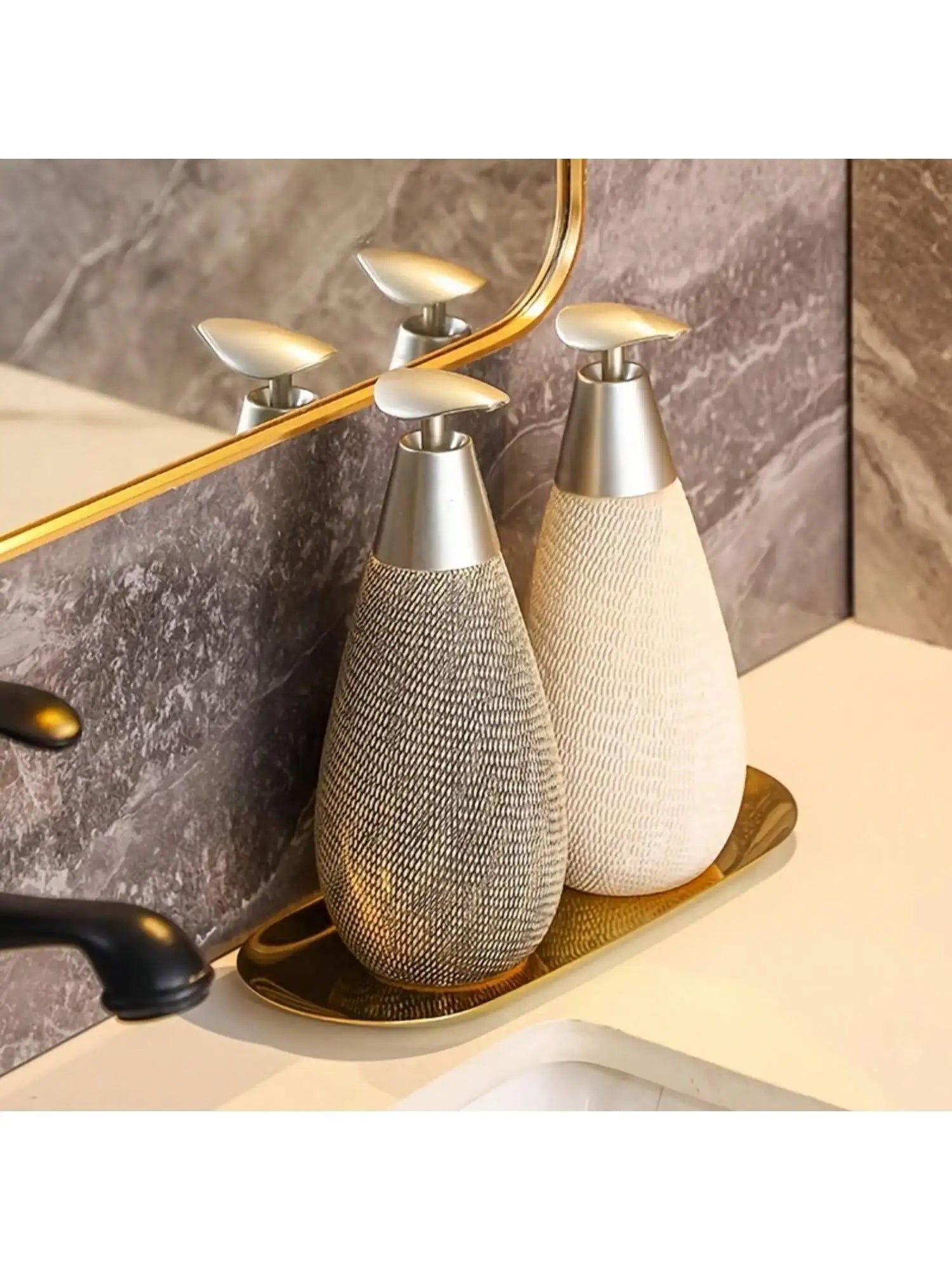 Creative Retro Style Ceramic Push - Type Soap Dispenser With Pump, Hand Soap Bottle, Suitable For Bathrooms Kitchens And Toilets
