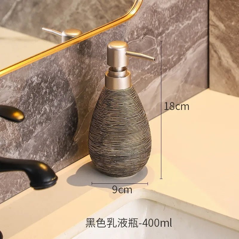 Creative Retro Style Ceramic Push - Type Soap Dispenser With Pump, Hand Soap Bottle, Suitable For Bathrooms Kitchens And Toilets