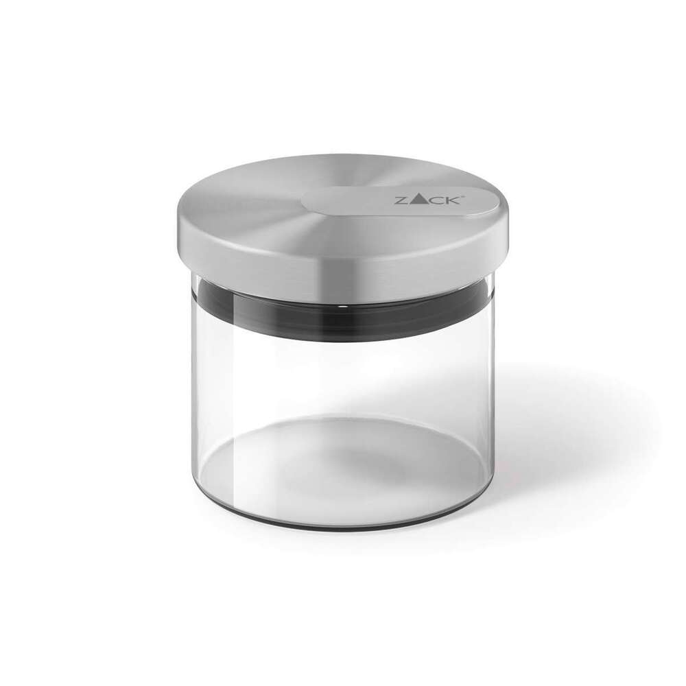 Cundo Premium Brushed Stainless Steel & Glass Storage Jar