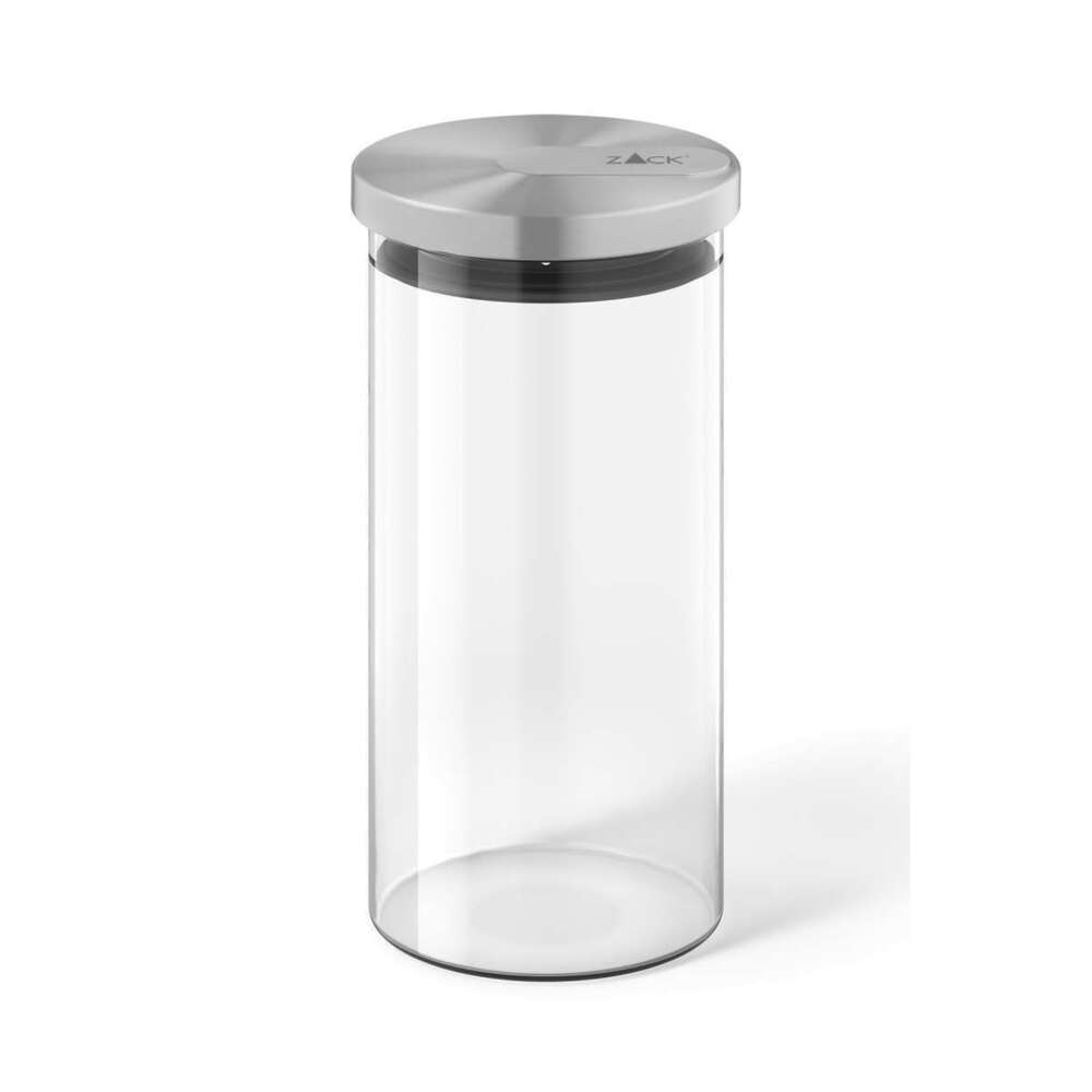 Cundo Premium Brushed Stainless Steel & Glass Storage Jar