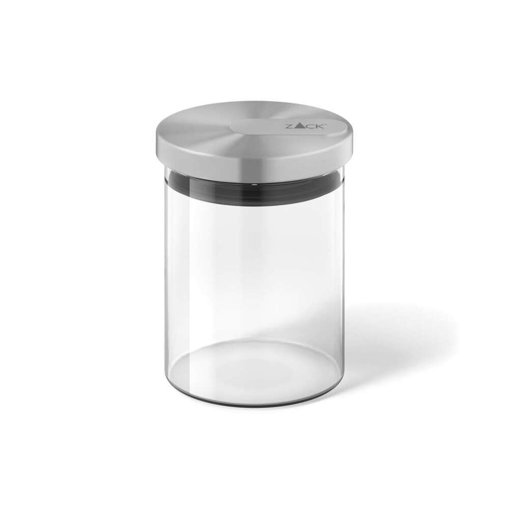 Cundo Premium Brushed Stainless Steel & Glass Storage Jar