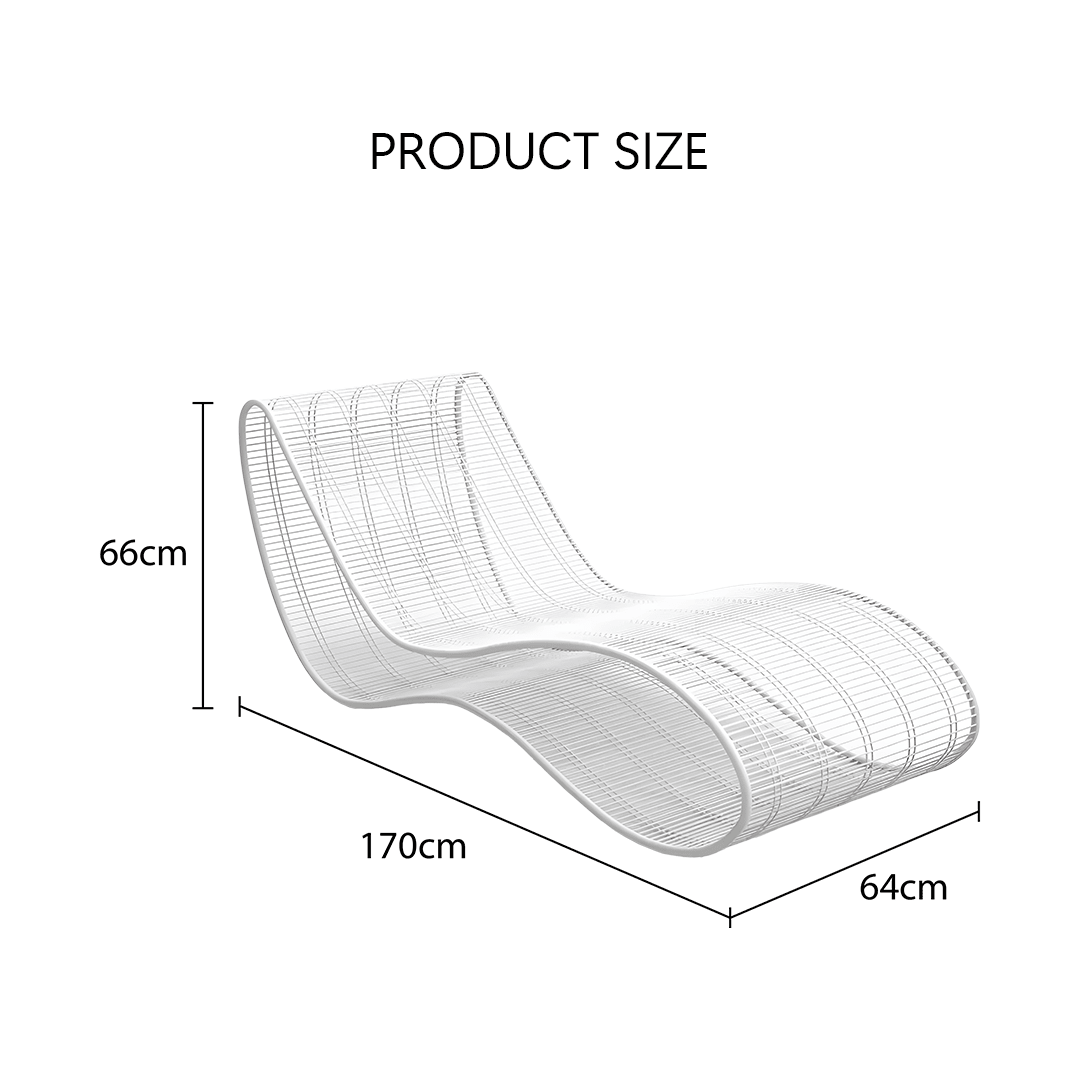 Curved Sunbathing Bed, Aluminium (Clearance)