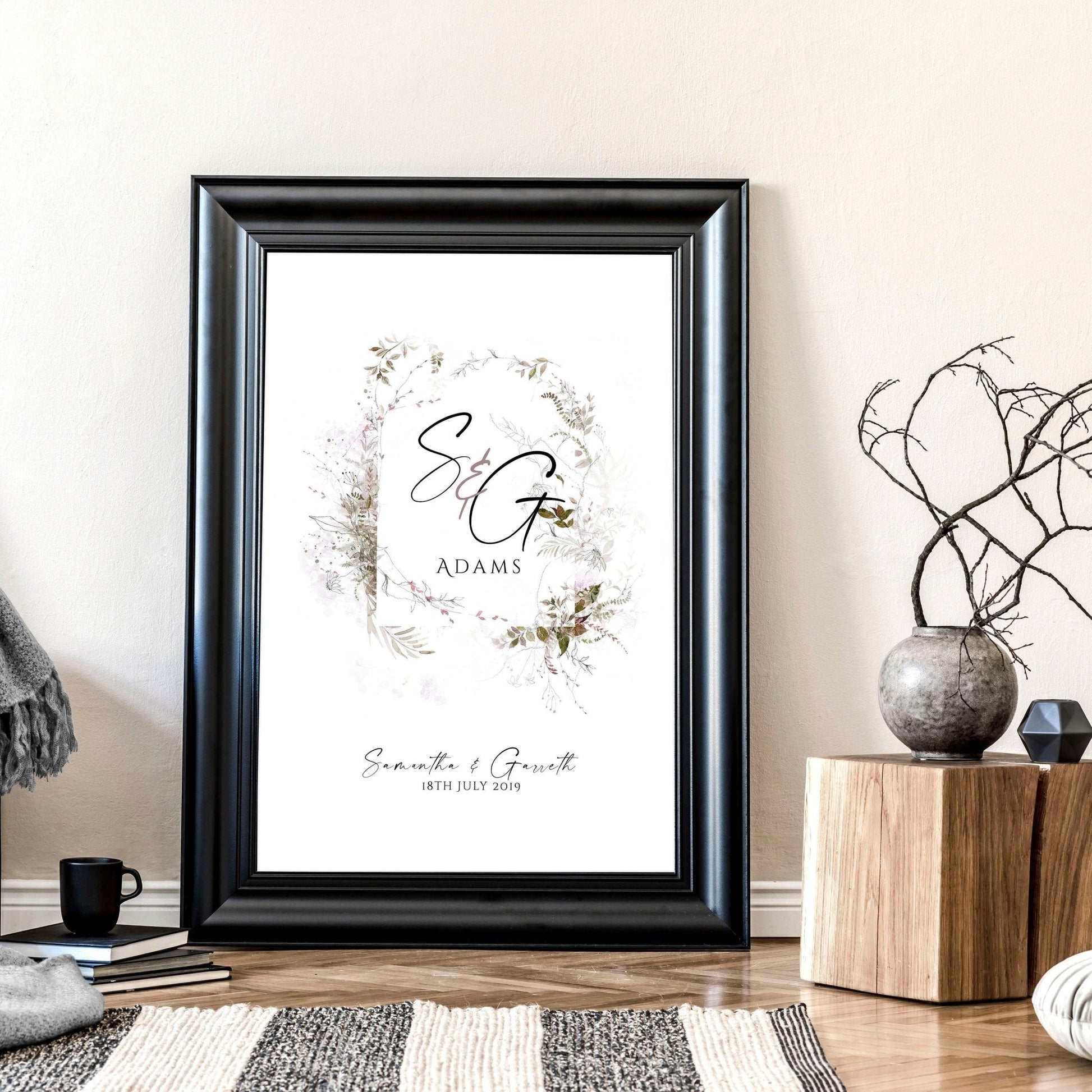 Custom valentines day gift wall art print