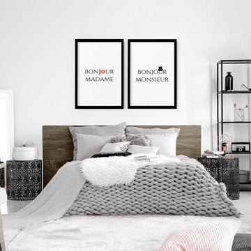 Personalised anniversary gift | set of 2 wall art prints