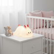 Cute LED Night Light Touch Sensor Cartoon Kid's Nightlights Big Face Rabbit Silicone Night Light Christmas Gift Bedside Lamp Home Decor