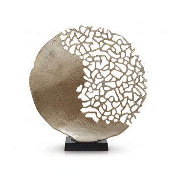 Daito Black And Gold Finish Round Sculpture